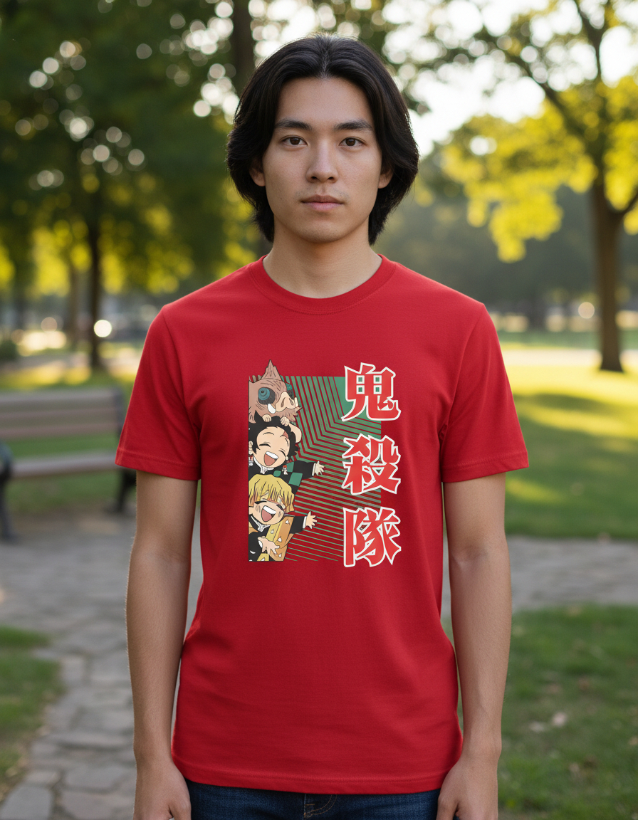 Remera: Demon Slayer Chibis Memoestampados - Imagen 7