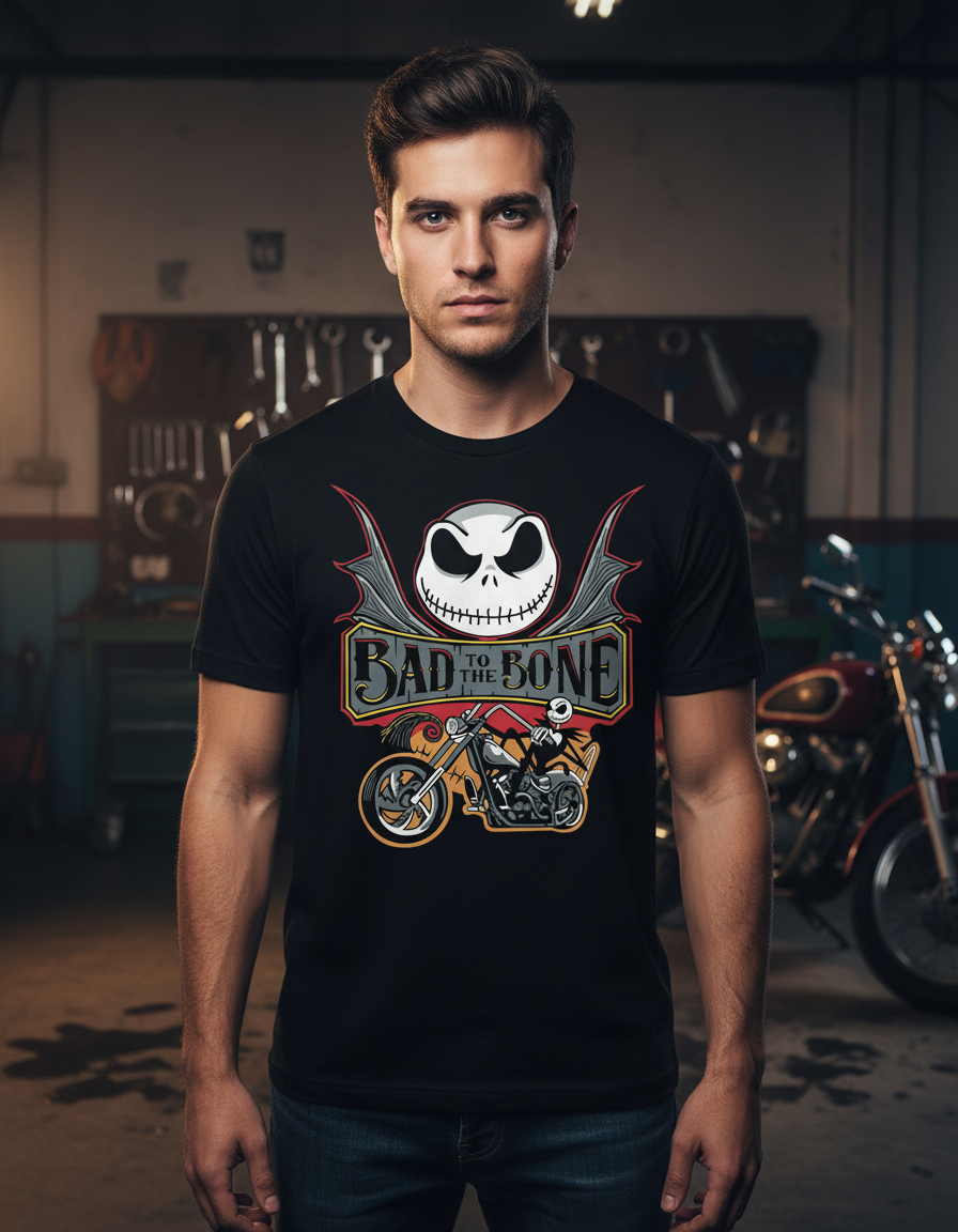 Remera: Bad To Bone Jack Memoestampados