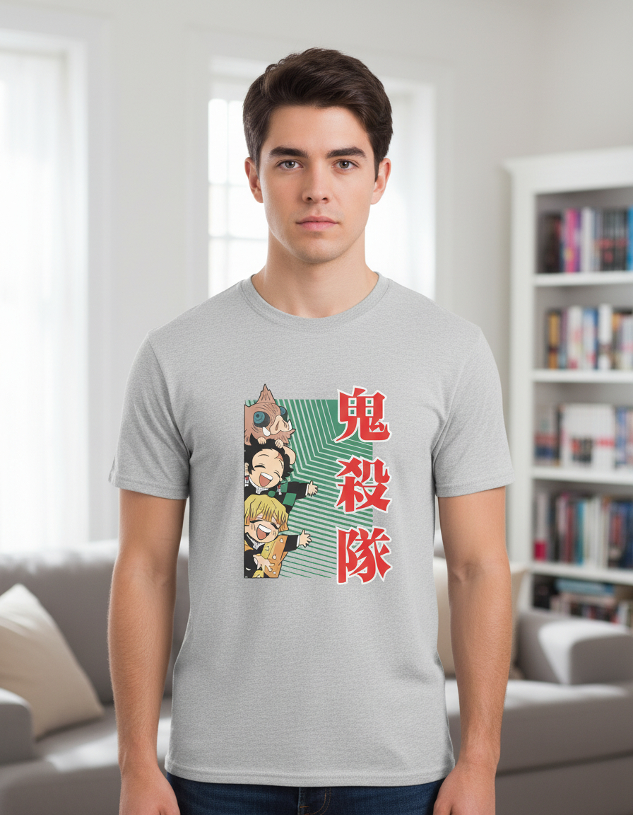 Remera: Demon Slayer Chibis Memoestampados - Imagen 16