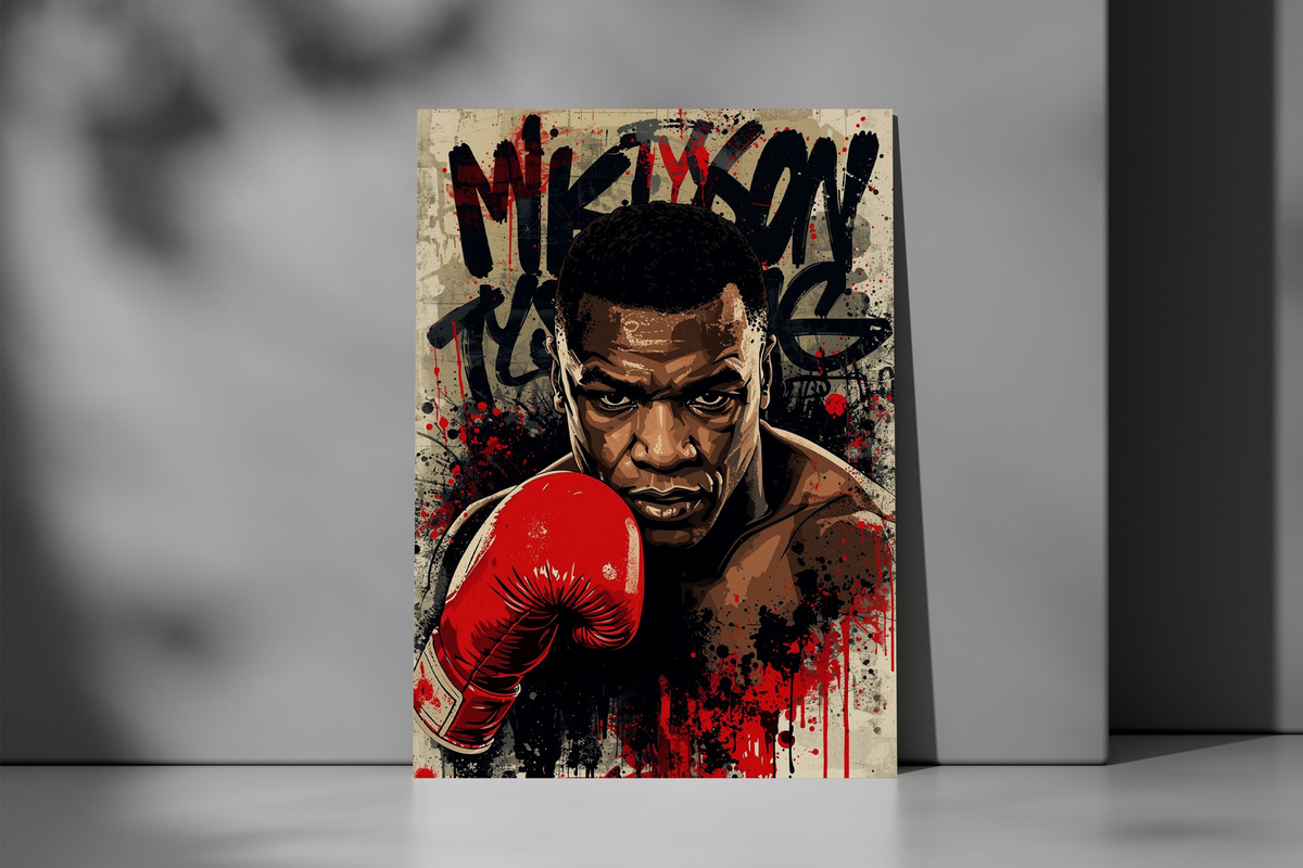 Cuadro 608 Mike Tyson 40x30 Mdf Memoestampados - Imagen 3