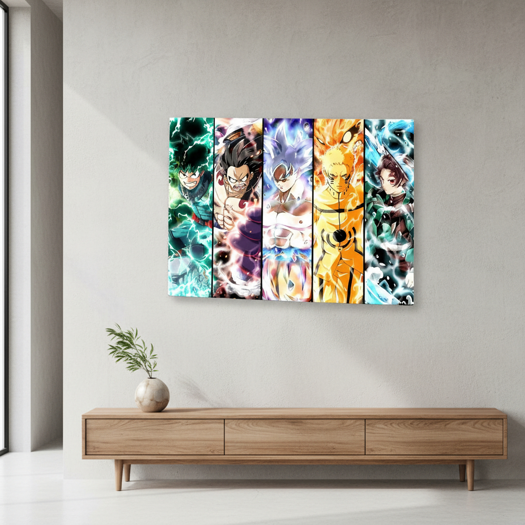Cuadro Dragon Ball , Crossover 63 50x70 Mdf Memoestampados - Imagen 3