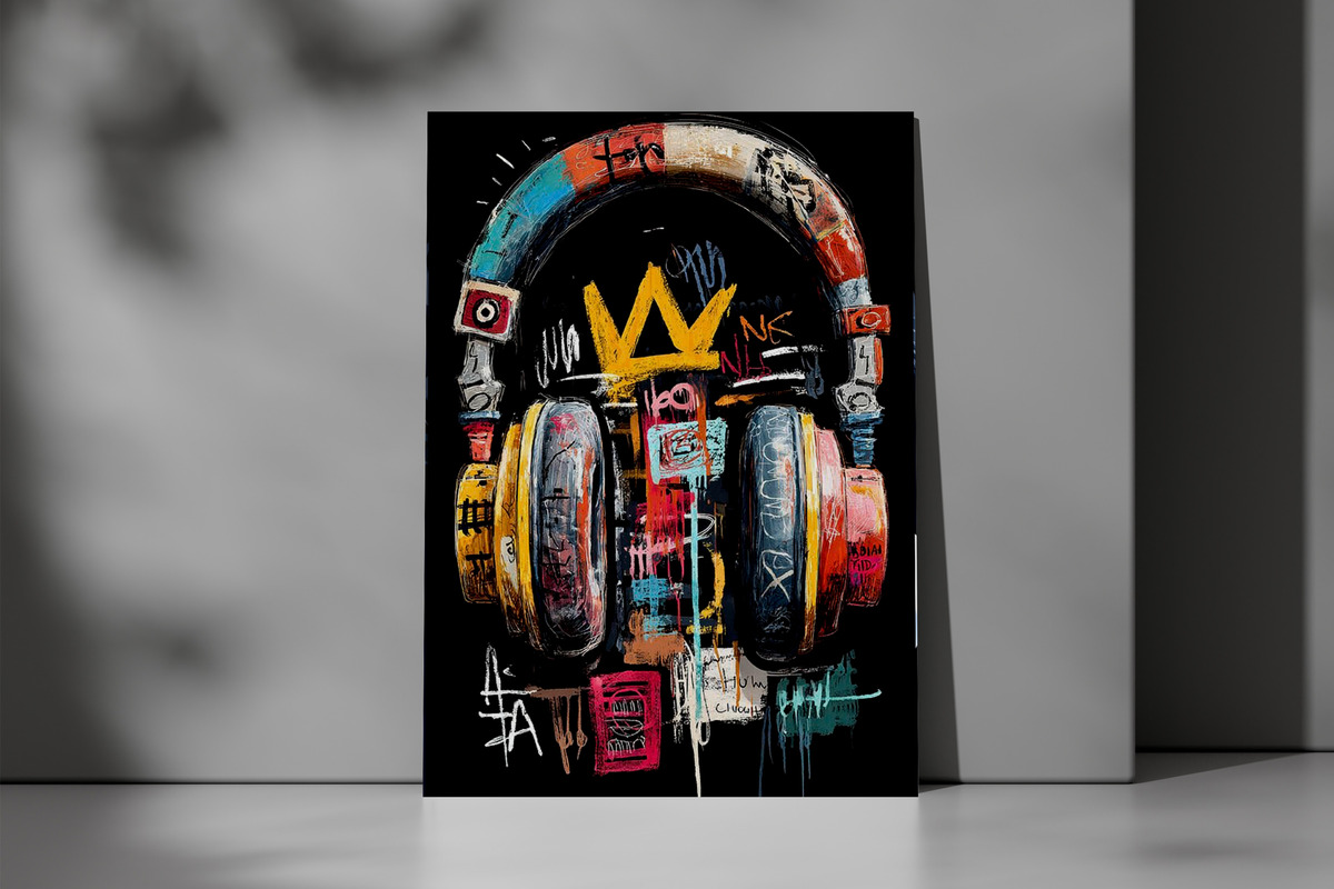 Cuadro Auricular Music King 605 40x30 Mdf Memoestampados - Imagen 3