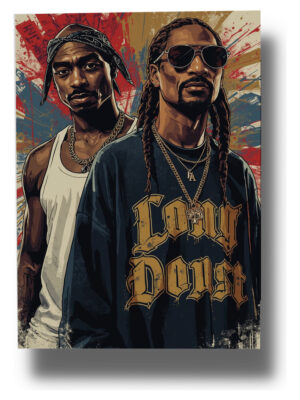 Cuadro Tupac Y Snoop Dogg 607 40x30 Mdf Memoestampados