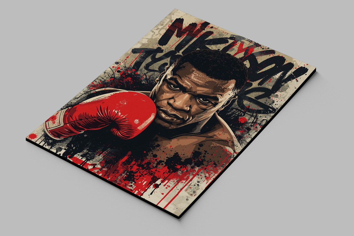 Cuadro 608 Mike Tyson 50x70 Mdf Memoestampados - Imagen 2
