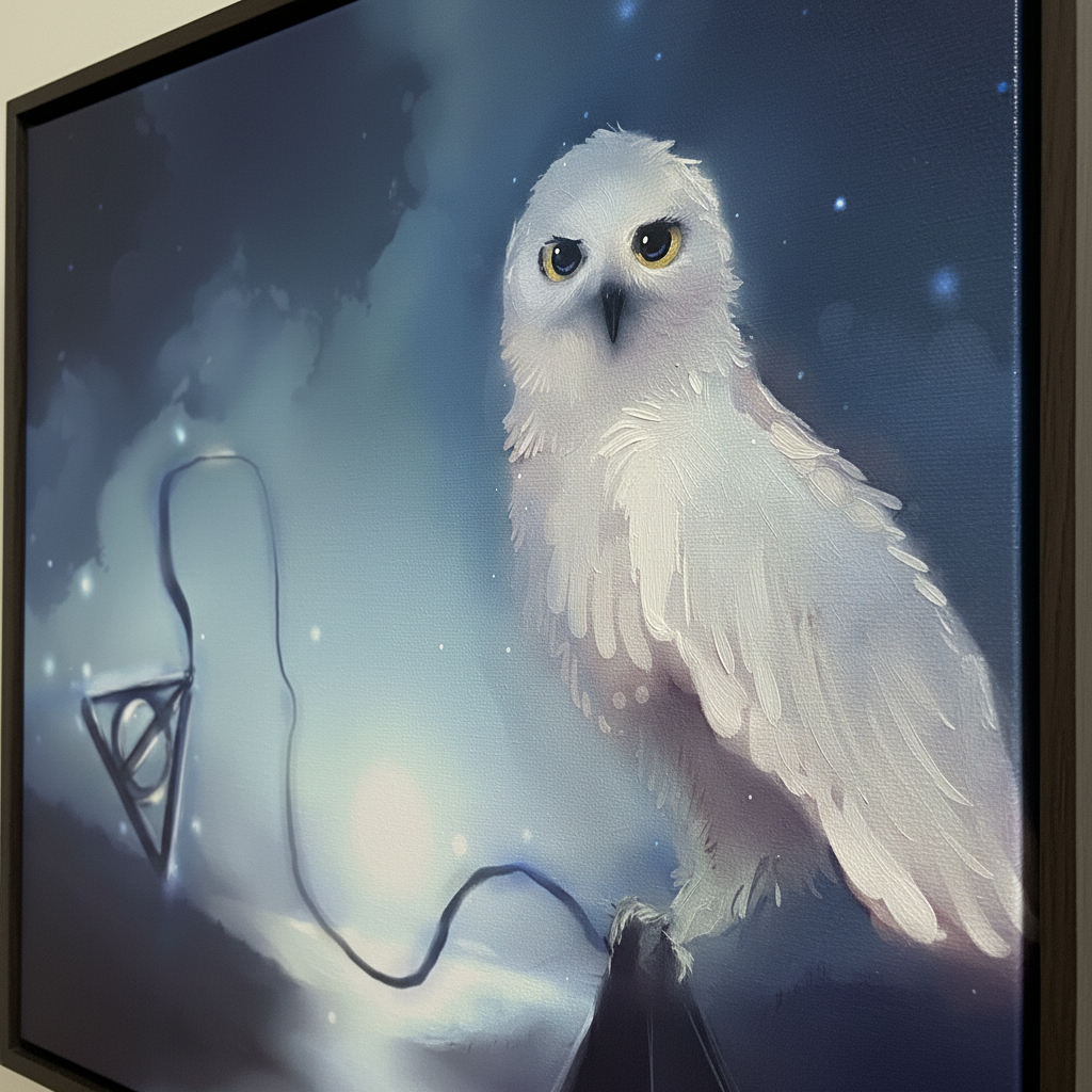 Cuadro Harry Potter, Hedwig 26 30x40 Mdf Memoestampados - Imagen 3