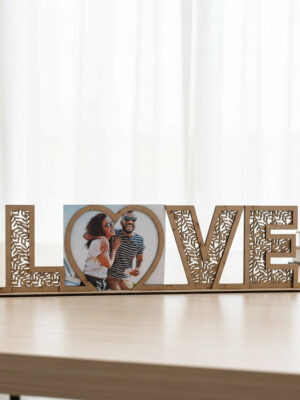 Cartel Mdf Love San Valentín Memoestampados 50x12 Cm
