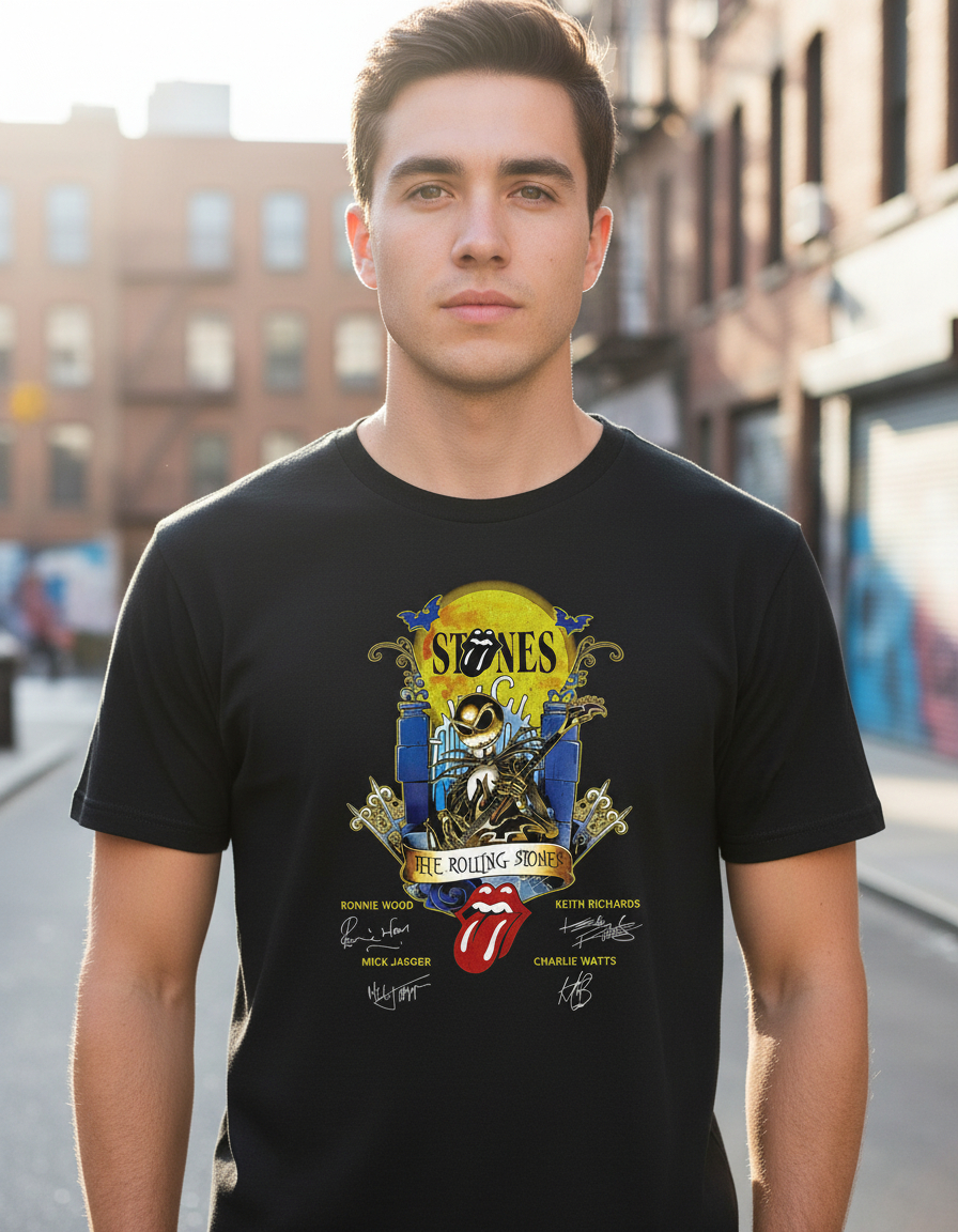 Remera: The Rolling Stons Firmas Memoestampados