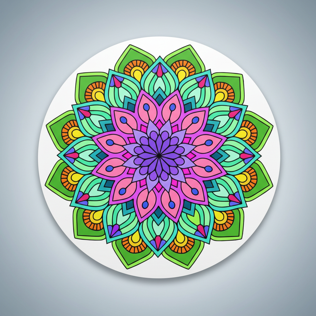 Vinilo Impreso Y Troquelado. Diseño Mandala Tamaño 70 Cm, - Imagen 12
