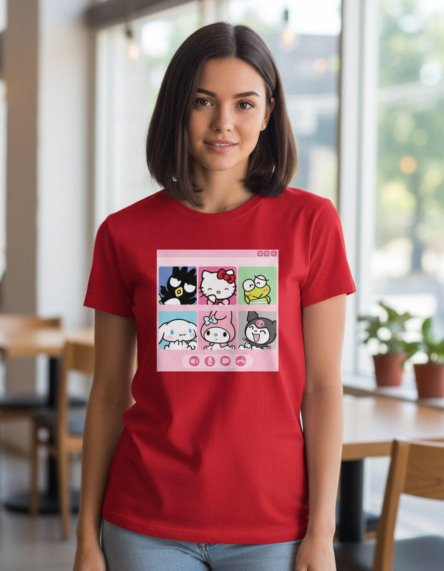 Remera: Hello Kitty Y Sus Amigos Memoestampados - Imagen 9