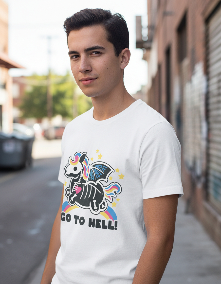Remera: Go To Hell Kawai Memoestampados - Imagen 21