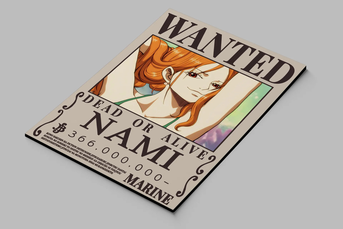 Cuadro 631 Nami Wanted 40x30 Mdf Memoestampados - Imagen 2