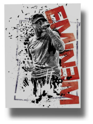 Cuadro 652 Eminem Musica Rap 70x100 Mdf Memoestampados