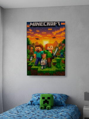Cuadro 623 Minecraft 70x100 Mdf Memoestampados