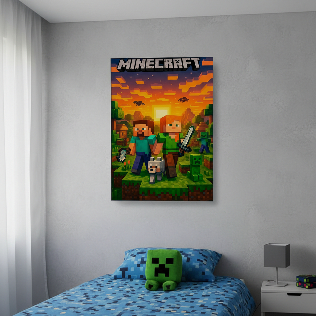 Cuadro 623 Minecraft 70x100 Mdf Memoestampados