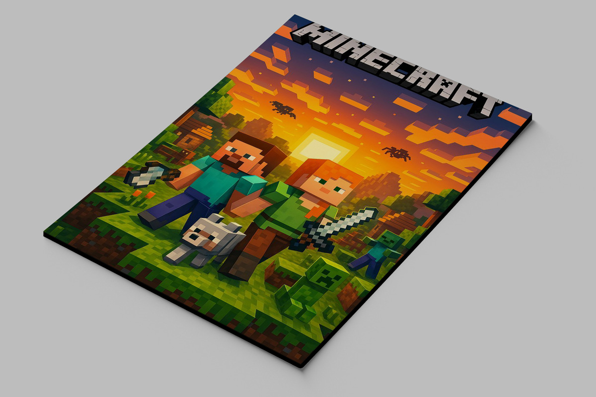 Cuadro 623 Minecraft 70x100 Mdf Memoestampados - Imagen 3