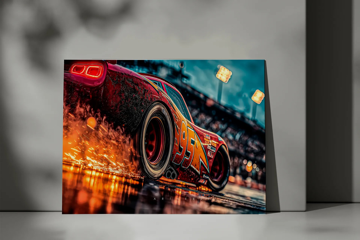 Cuadro 644 Rayo Mcqueen 40x30 Mdf Memoestampados - Imagen 3