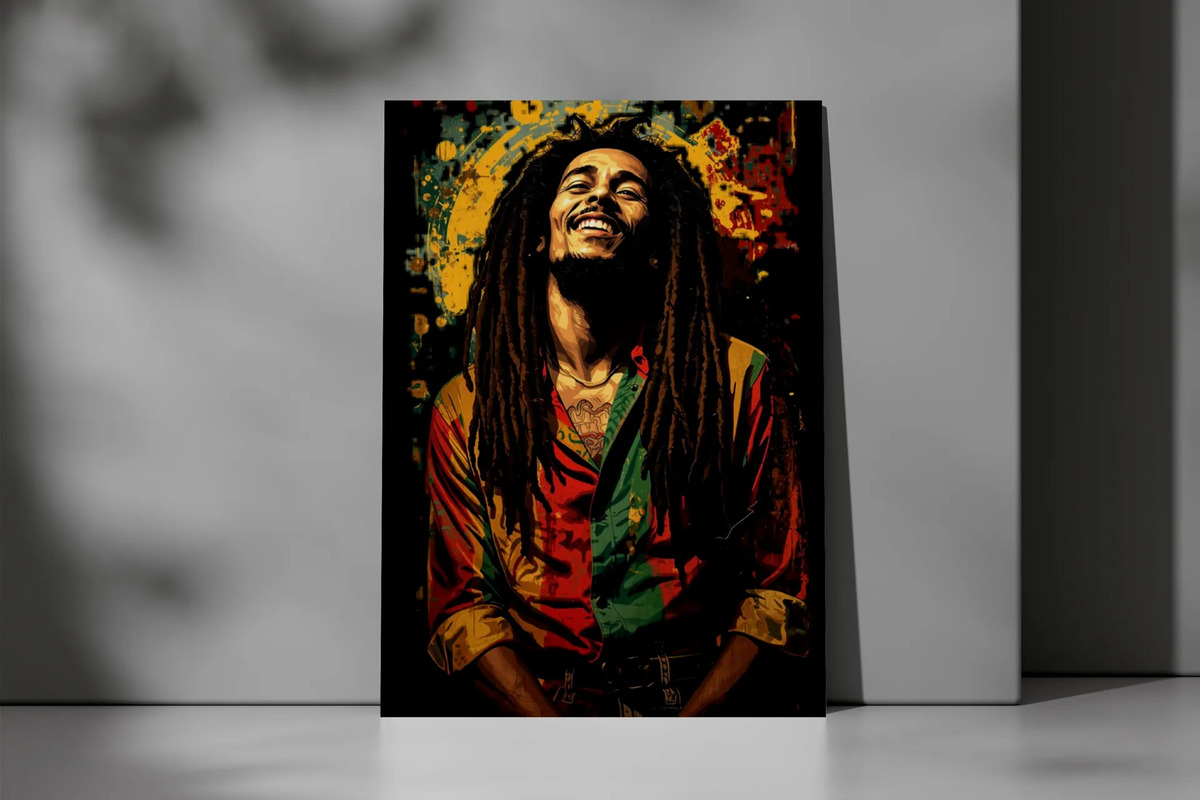 Cuadro 654 Bob Marley Reggae 50x70 Mdf Memoestampados - Imagen 3