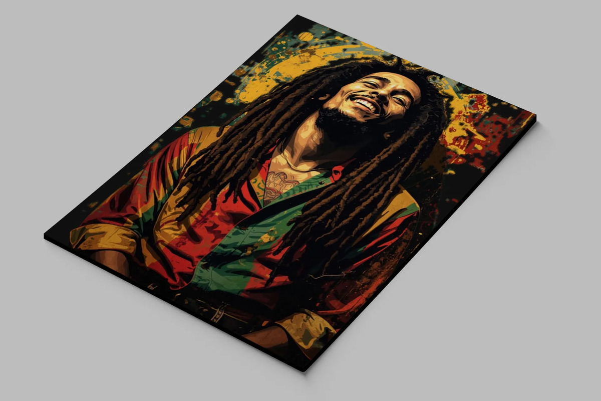 Cuadro 654 Bob Marley Reggae 50x70 Mdf Memoestampados - Imagen 2