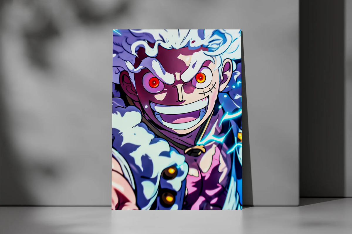 Cuadro 630 Luffy Gear 5 One Piece 40x30 Mdf Memoestampados - Imagen 3
