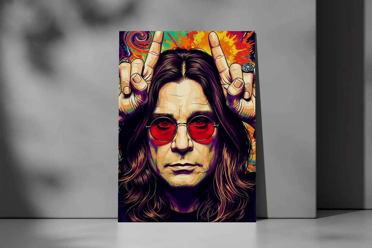Cuadro 655 Ozzy Osbourne 40x53 Mdf Memoestampados - Imagen 3