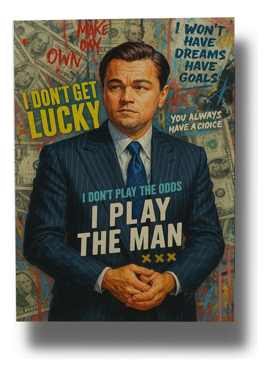 Cuadro 659 El Lobo De Wall Street 70x100 Mdf Memoestampados