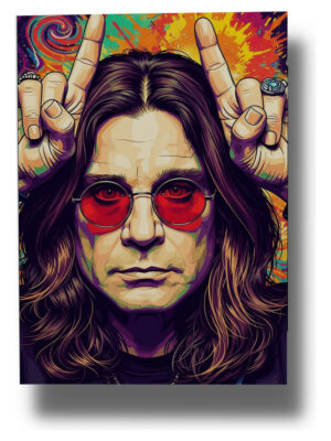Cuadro 655 Ozzy Osbourne 50x70 Mdf Memoestampados