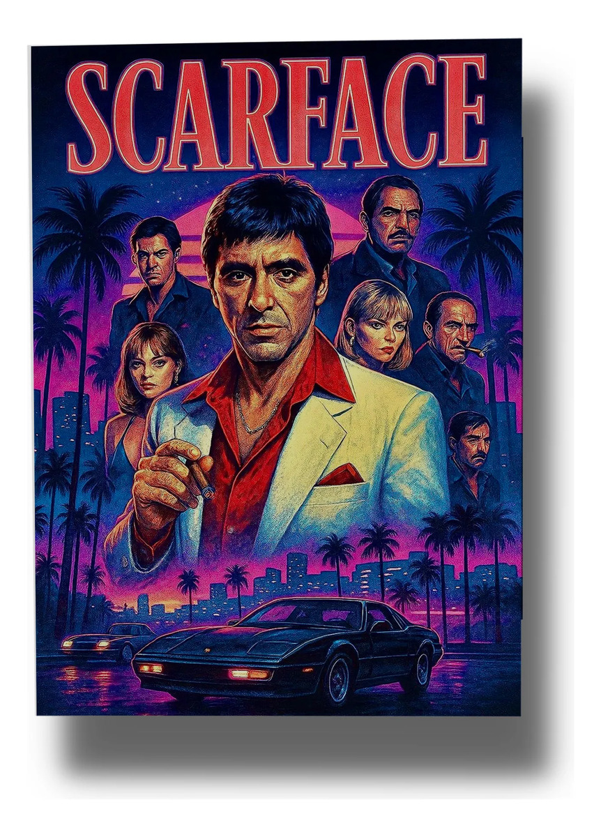 Cuadro 657 Scarface Pelicula 70x100 Mdf Memoestampados