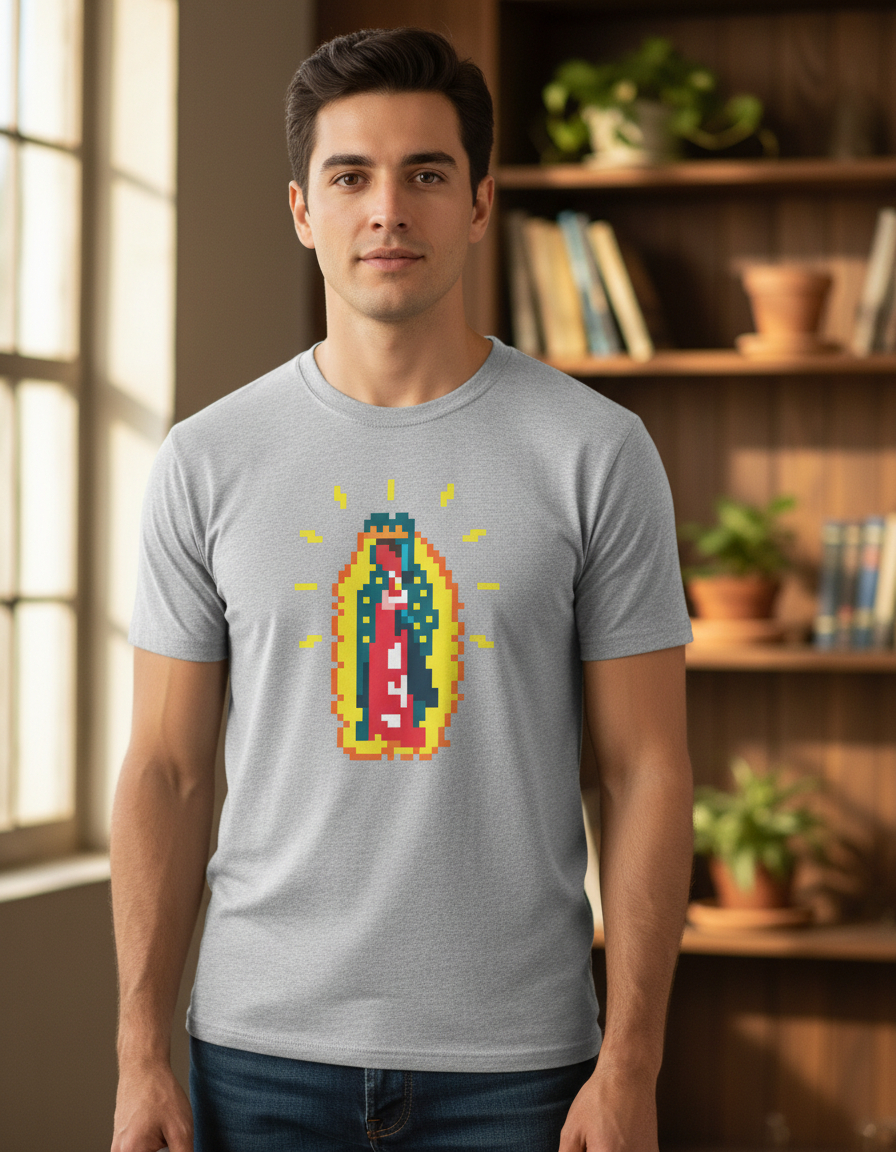 Remera: Virgen De Guadalupe Pixel Memoestampados - Imagen 16