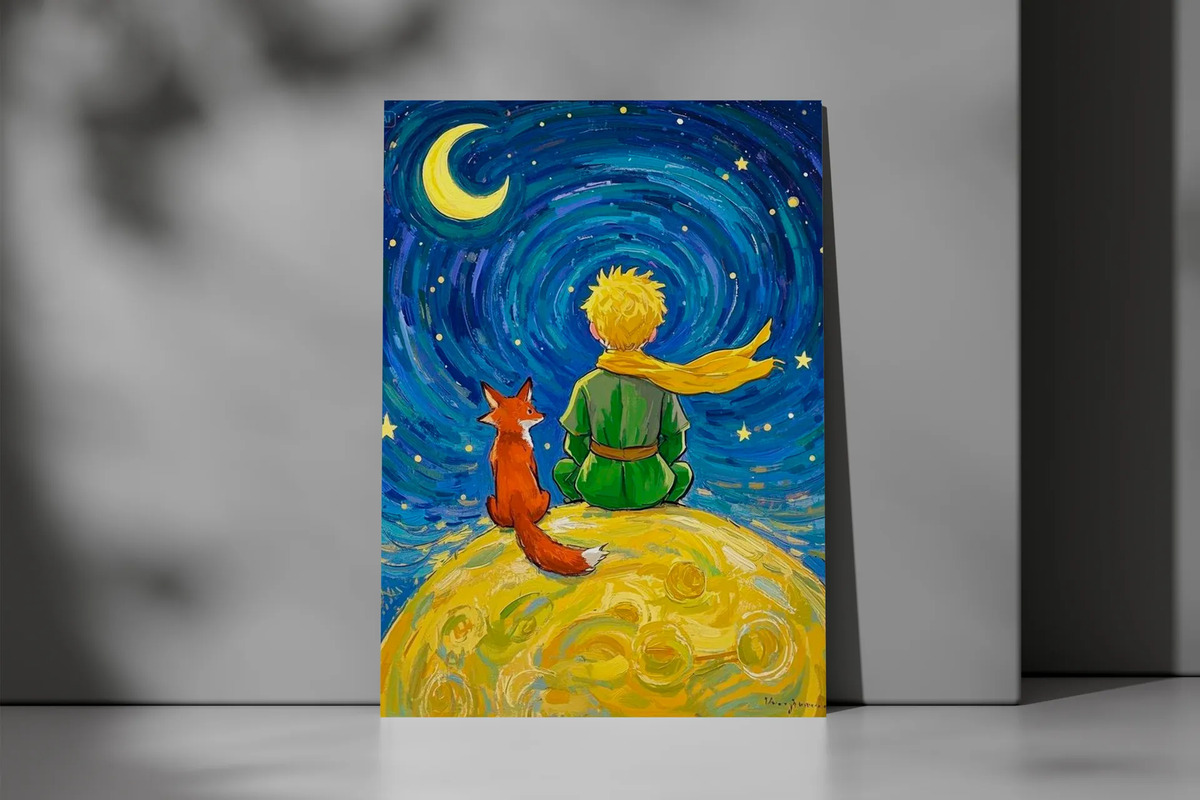 Cuadro 667 El Principito 40x53 Mdf Memoestampados - Imagen 3
