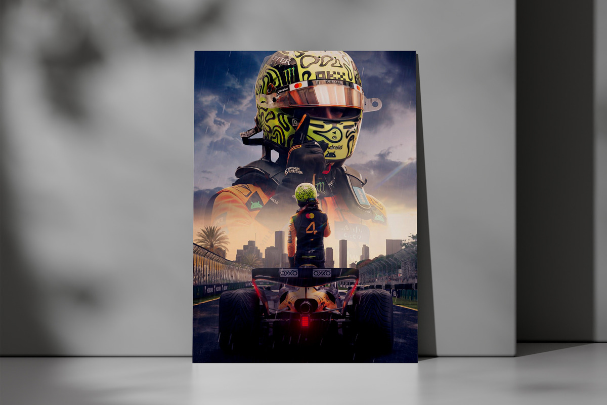 Cuadro 625 Lando Norris F1 40x53 Mdf Memoestampados - Imagen 3
