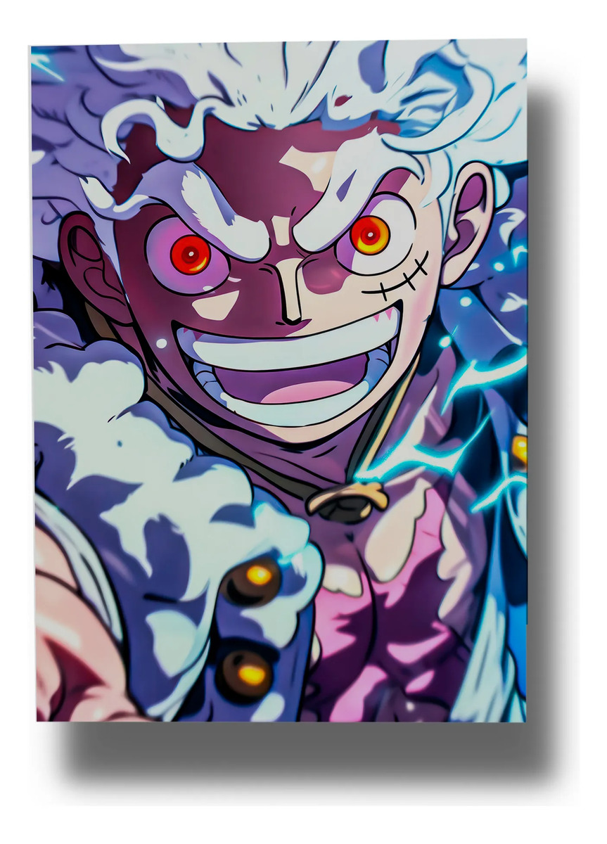 Cuadro 630 Luffy Gear 5 One Piece 40x30 Mdf Memoestampados
