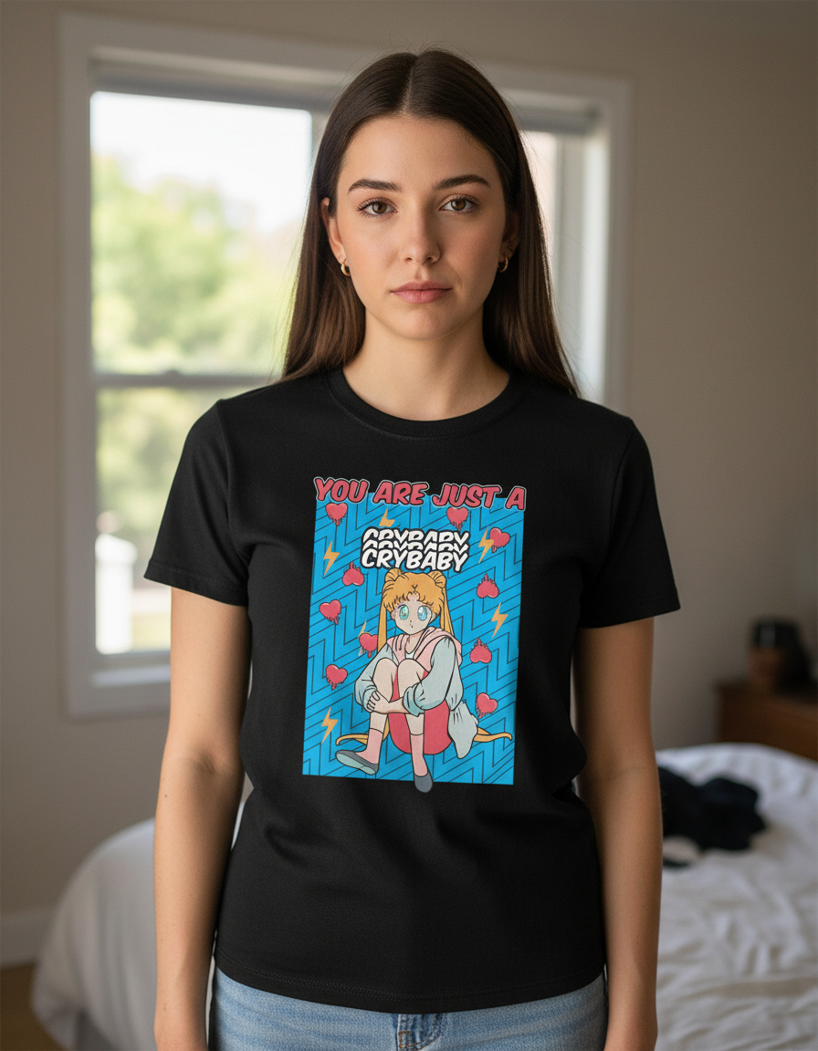 Remera: You Are Just Cry Baby Sailor Moon Memoestampados