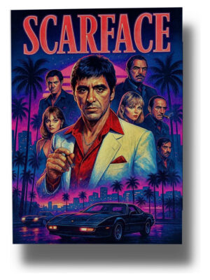 Cuadro 657 Scarface Pelicula 40x53 Mdf Memoestampados