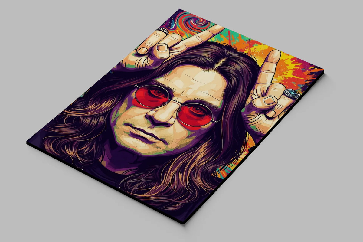 Cuadro 655 Ozzy Osbourne 50x70 Mdf Memoestampados - Imagen 2