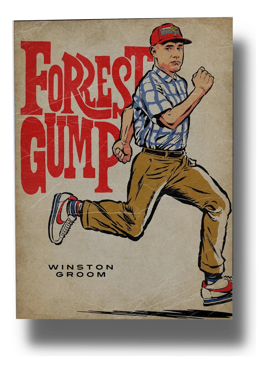 Cuadro 658 Forrest Gump 40x30 Mdf Memoestampados
