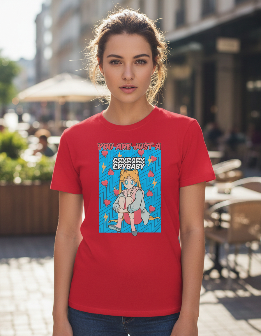 Remera: You Are Just Cry Baby Sailor Moon Memoestampados - Imagen 23