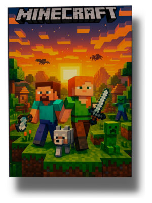 Cuadro 623 Minecraft 40x30 Mdf Memoestampados