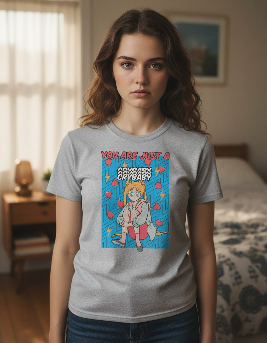 Remera: You Are Just Cry Baby Sailor Moon Memoestampados - Imagen 19
