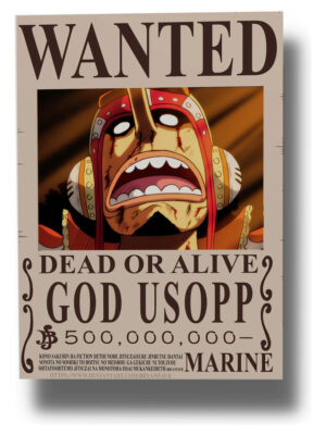 Cuadro 635 Usopp Wanted One Piece 70x100 Mdf Memoestampados