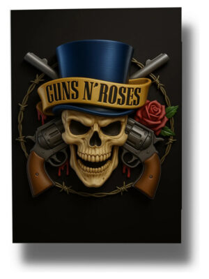 Cuadro 769 Guns And Roses 40x30 Mdf Memoestampados