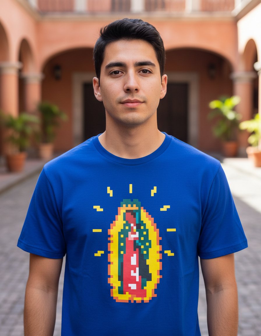 Remera: Virgen De Guadalupe Pixel Memoestampados - Imagen 9