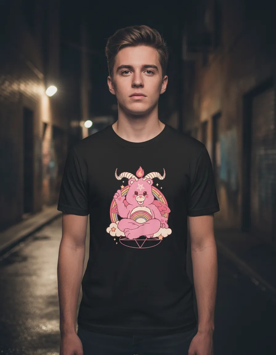 Remera: Bearphomet Memoestampados