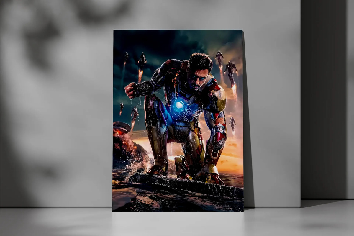 Cuadro 637 Iron Man 70x100 Mdf Memoestampados - Imagen 3