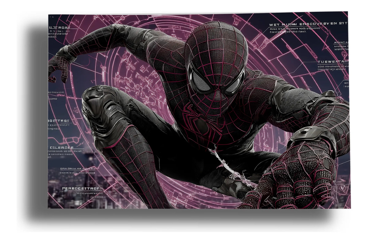 Cuadro 643 Spider-man 50x70 Mdf Memoestampados