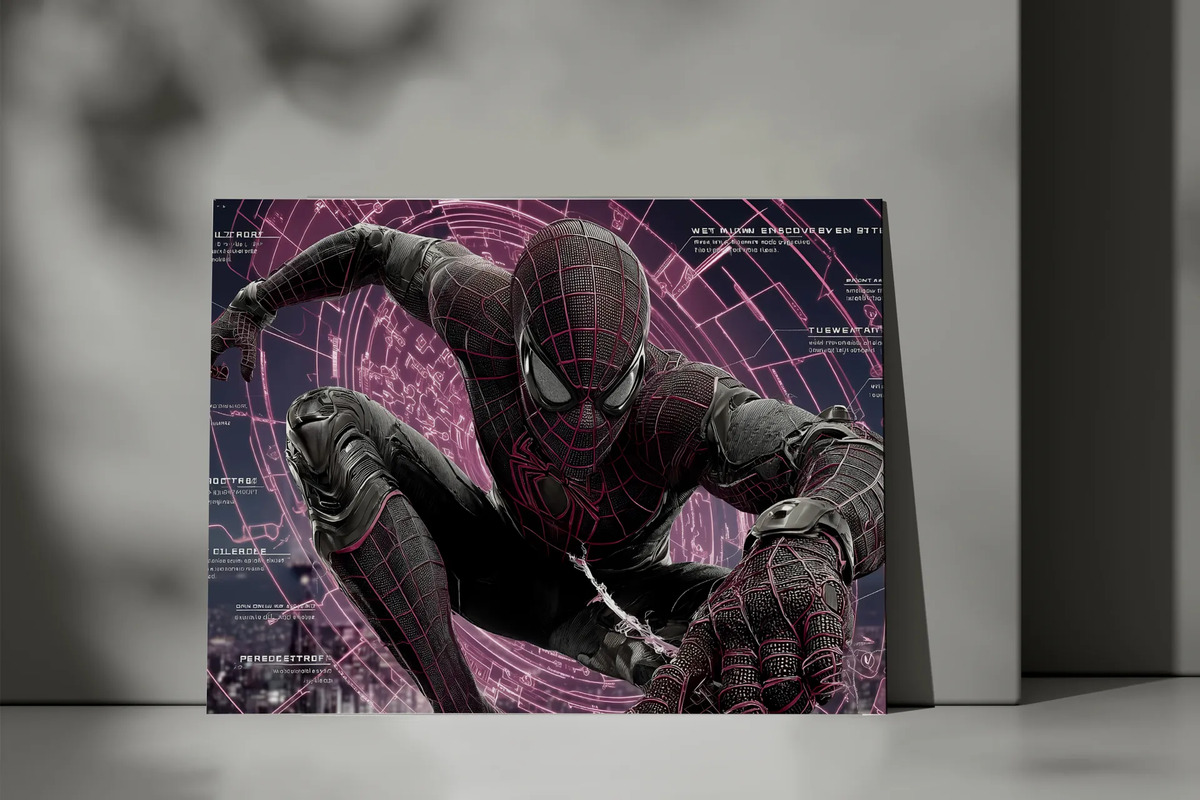 Cuadro 643 Spider-man 40x30 Mdf Memoestampados - Imagen 3