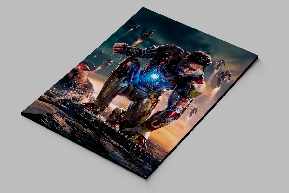 Cuadro 637 Iron Man 70x100 Mdf Memoestampados - Imagen 2