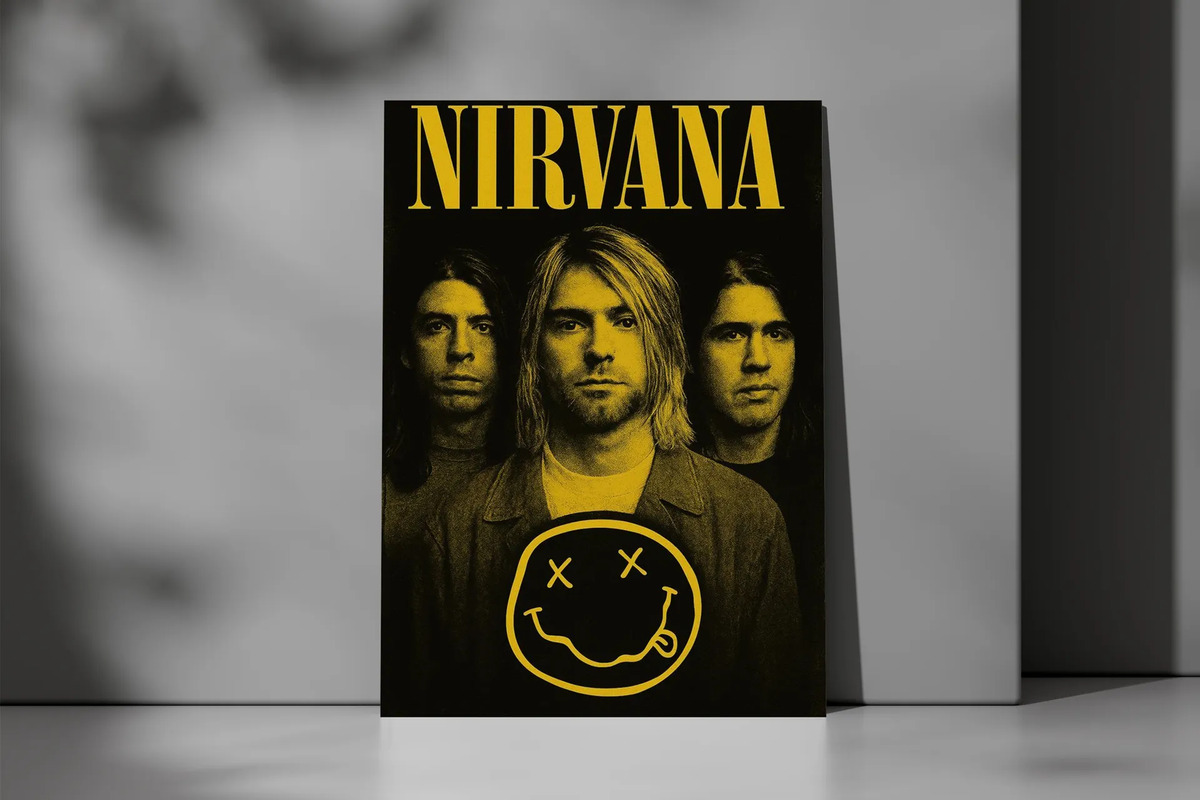 Cuadro 656 Nirvana Rock 50x70 Mdf Memoestampados - Imagen 3