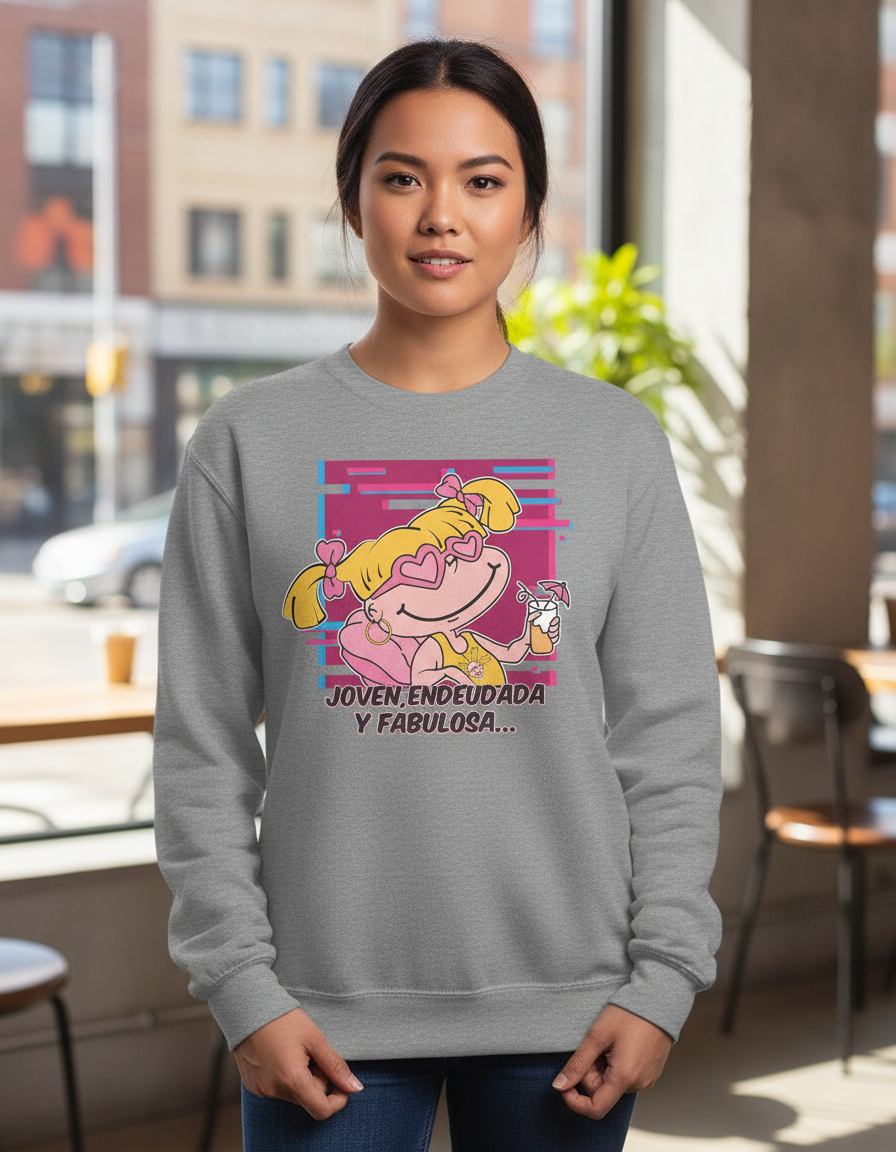 Buzo Joven Endeudada Y Fabulosa Memoestampados - Imagen 9