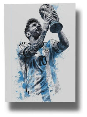 Cuadro 653 Messi Campeon 40x30 Mdf Memoestampados