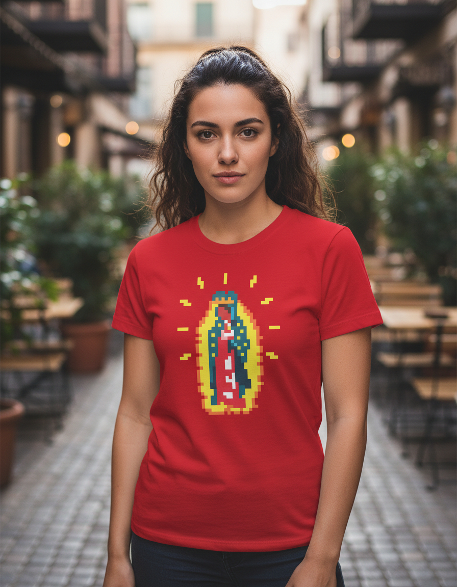 Remera: Virgen De Guadalupe Pixel Memoestampados - Imagen 20
